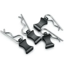 4Pcs 1/6 RC Car R-type Body Clips With Metal Mount For Axial SCX6 AXI05000 b