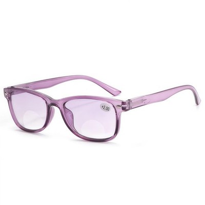 Magnifying Bifocal Tinted Fashion Reading Glasses Blue Light Blocking Readers