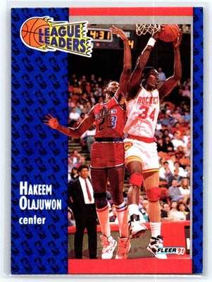1991-92 Fleer - League Leaders Hakeem Olajuwon #223