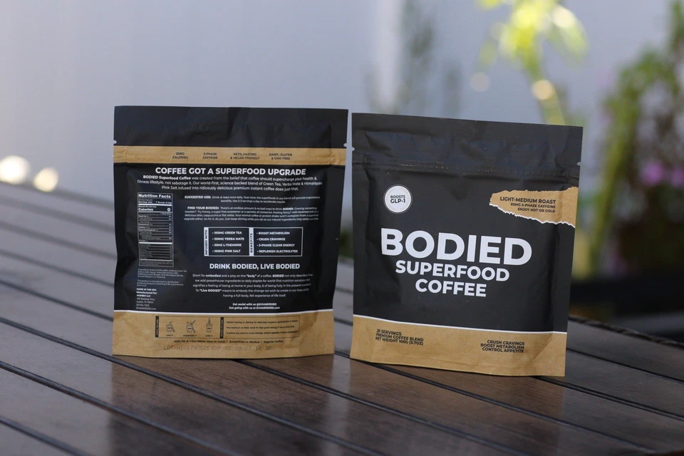 (2) Superalimento CAFÉ CON CUERPO ligero tostado medio 80 mg control trifásico del apetito Foto 3 de 3