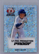 Matt Shaw 2025 Leaf National NSCC Baseball 1/1 Pre Production Proof