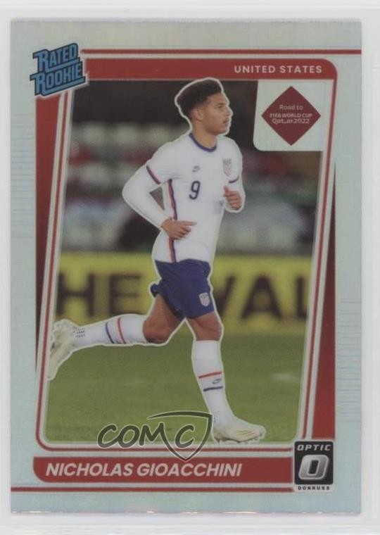 2021 Panini Donruss Road to Qatar Optic Holo Prizm Nicholas Gioacchini #190 02sb