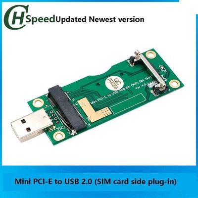 Mini PCI-E to USB 2.0(SIM Card Side Plug-in) PCI-E to USB 2.0 Adapter Card New