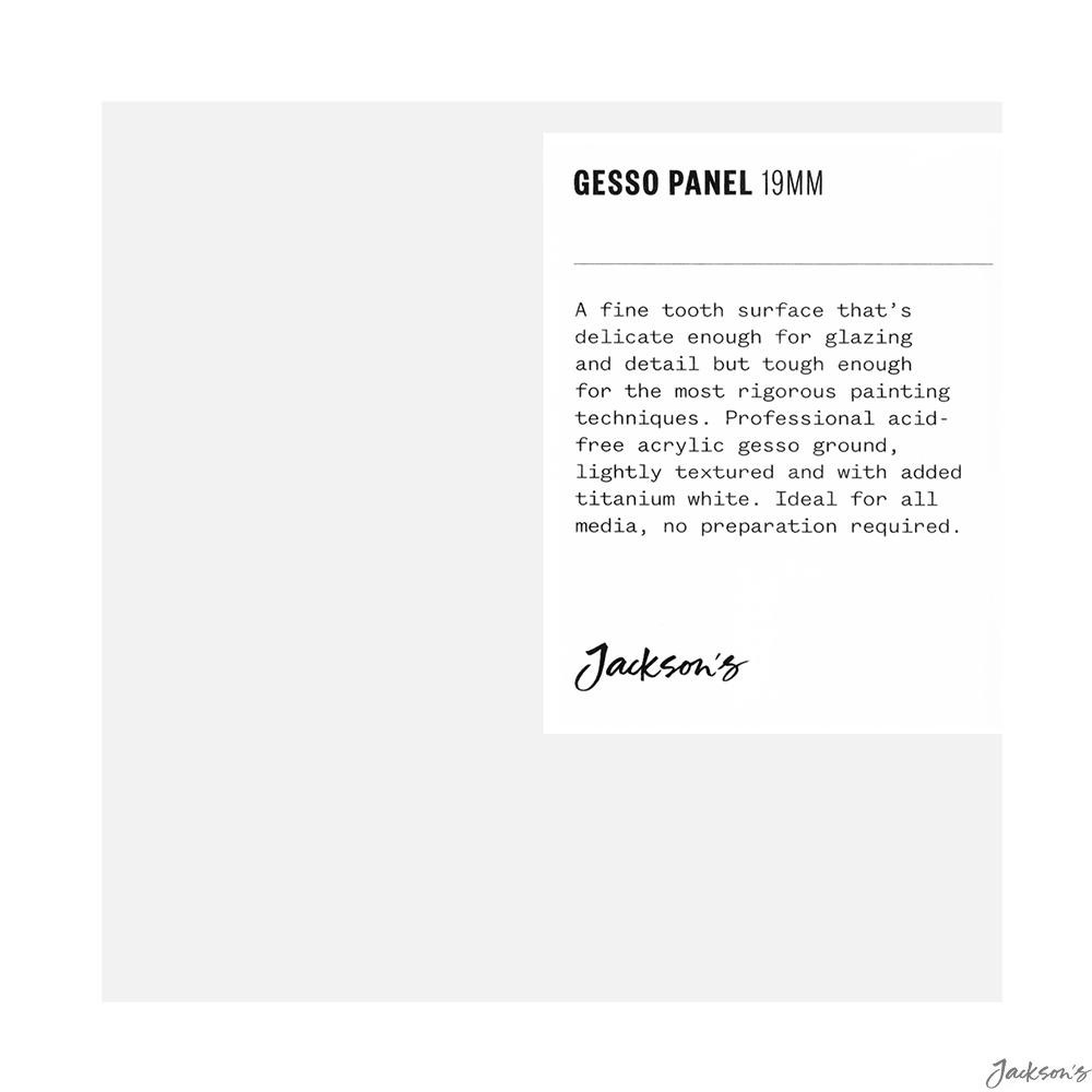 Jackson's : 19mm White Gesso Cradled Painting Panel : 5x5in (Apx.13x13cm) : P...