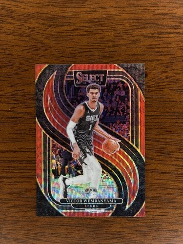 2024-25 Panini Select - Premier Level Victor Wembanyama #102 Red Wave Prizm