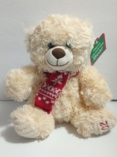 Holiday Style 8" Plush Teddy Bear Brown Red Snowflake Scarf Christmas 2019