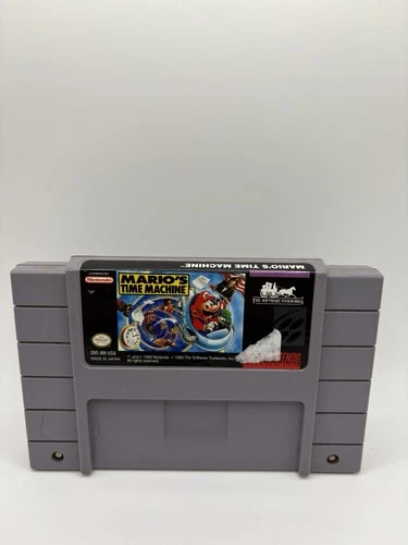 Mario’s Time Machine (1993) - SNES Nintendo Game Cartridge