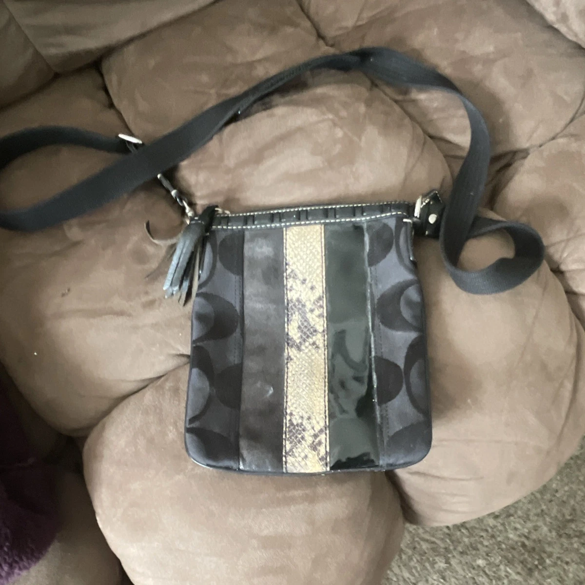 Coach Striped Small Bags & Handbags for Women for sale | eBay