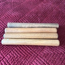 Wood Claves, Lot Of 4. 9 Inches Each. Unbranded Made In USA