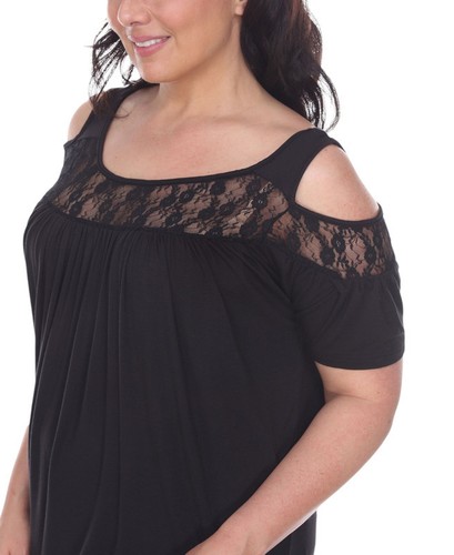 White Mark Damen Übergröße Bexley Tunika Top (schwarz, XX-Large) - Bild 3 von 3