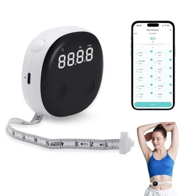 VIHBRAI Easy to Use Smart Body Tape Measure with LED Display for Fitness Tracking