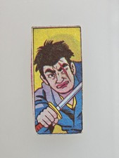 Vintage Menko Trading Card: Angry Man with Knife