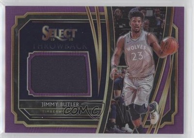 2019-20 Panini Select Throwback Memorabilia Purple Prizm 79/99 Jimmy Butler s3g
