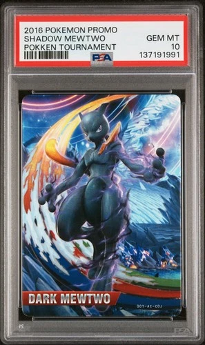 2016 POKEMON PROMO POKKEN TOURNAMENT SHADOW MEWTWO PSA 10