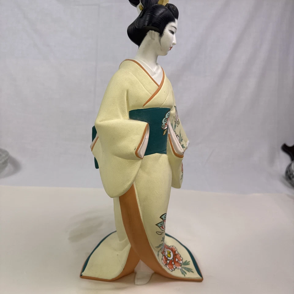 Hakata Bisque Doll, Maidens of Shiki Ori Ori, Peony Maiden of Summer. 15” Tall. - Image 2 of 4