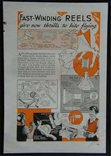 Kite Reels Fast Winding 1940 HowTo Build PLANS 6 types