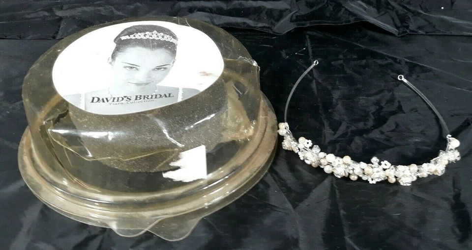 Винтажные свадебные стразы и жемчуг Davids коллекция тиара обруч для волос Ven #1234 - Изображение 2 из 4