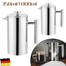 350/1000ML Kaffeebereiter Doppelwandig Edelstahl Kanne French Press Kaffepresse