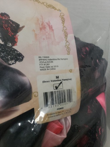 Girls Valentina The Vampire Costume SZ M - Picture 3 of 3