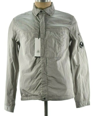 C.P. (CP) Company NWT M.T.t.N Windbreaker Jacket Size M in Solid Light Gray
