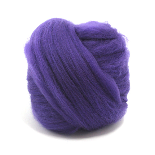 50g Dyed Merino Wool Top Amethyst Purple Dreads Needle Spinning Felting Roving
