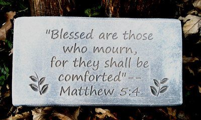 Matthew 5:4 concrete cement plaster poly plastic mould 11''x6''x3/4'' cast 100's