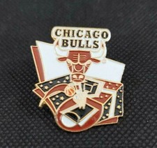 NBA Chicago Bulls Pin Stamped 1996 Imprinted Products Basketball OOP Vintage 