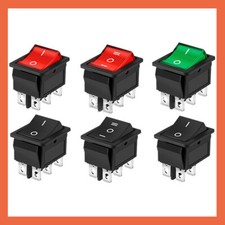 On/Off Rectangle Rocker Switch Cover LED illuminated 16A250V 4 Pin 2 Position