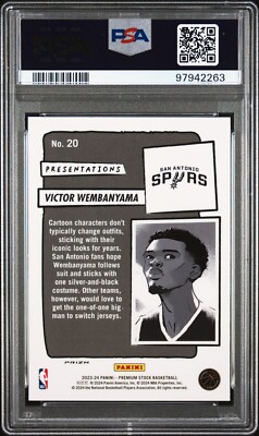 2023-24 Hoops Premium Stock Victor Wembanyama Presentations RC SSP