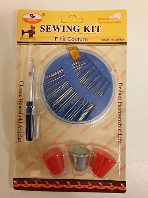 Hand Nähnadeln Paket Set VERSCHIEDENE GRÖSSEN EINFACHER FADEN Set mit großen Ösen UK