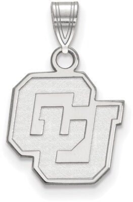 10K Weißgold University of Colorado kleiner Anhänger von LogoArt (1W025UCO)