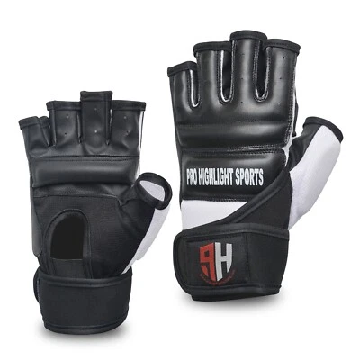 HIGHLIGHT SPORTS Leder MMA Box Gel Handschuhe Body Combat Boxsack Training Kampfsport Handschuhe