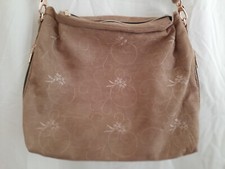 AnneE's handmade embroidered faux suede leather women's bag handbag purse new