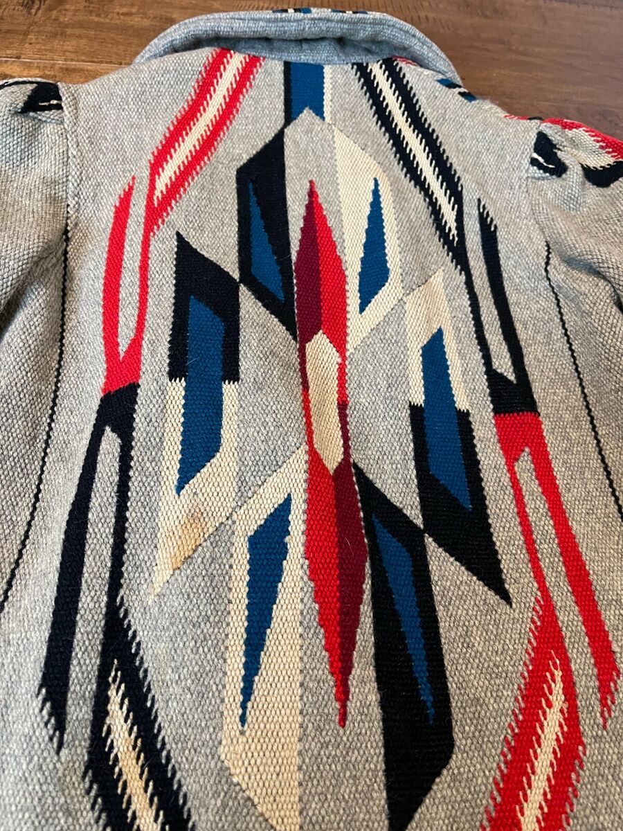 Vintage 1930's Chimayo Blanket by Ganscraft Wool Native Vintage 1930's Chimayo Blanket by Ganscraft Wool Native