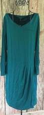 TALBOTS S dress faux Wrap Green Mid Length Sweater Dress Small S $145