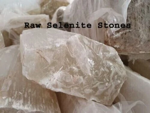 18" Selenite Stones Mirror | Selenite Wall Mirror | Handmade Gemstone Work - Image 4 of 4