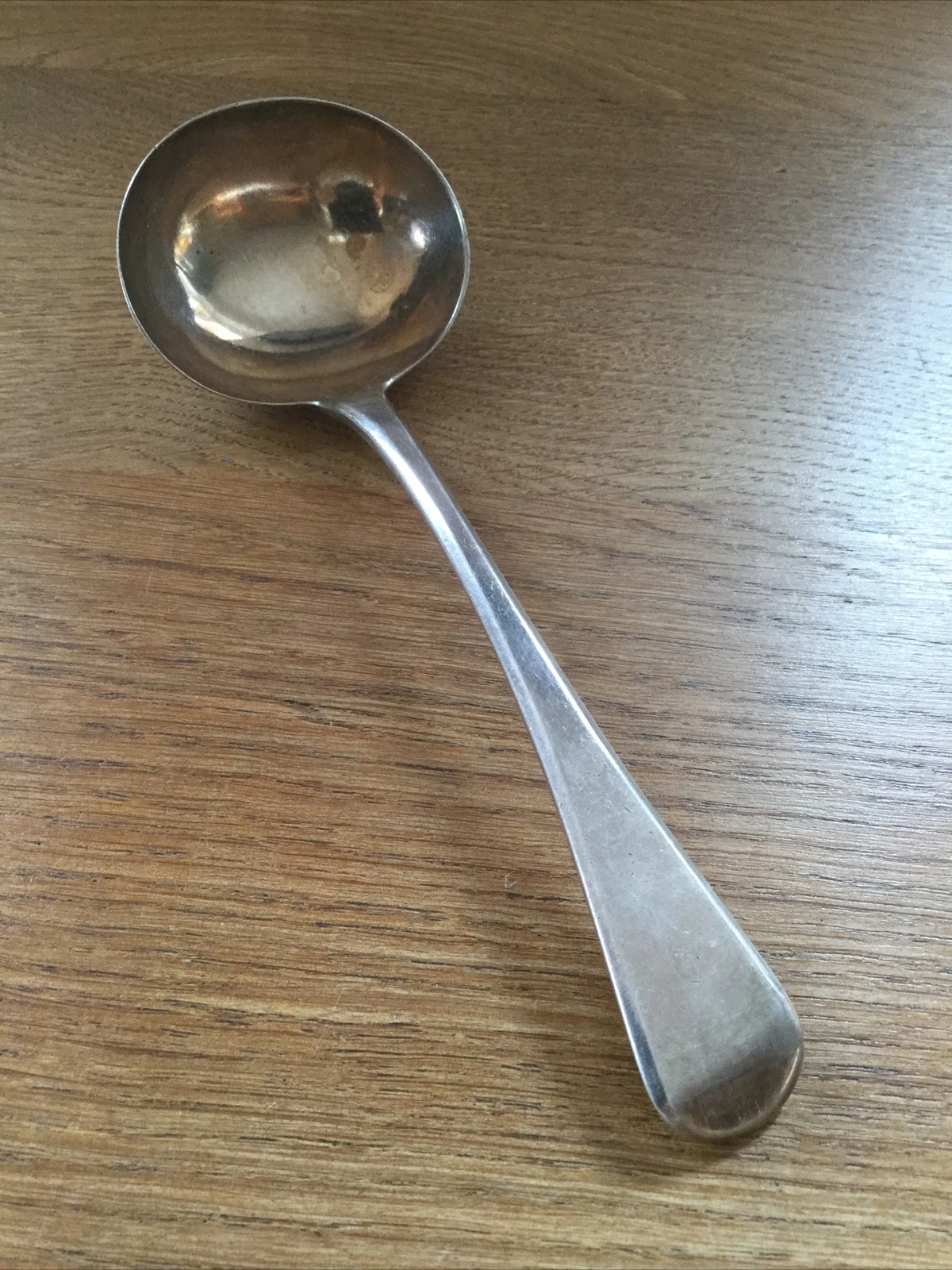 ANTIQUE SOLID SILVER OLD ENGLISH SAUCE LADLE LONDON 1813