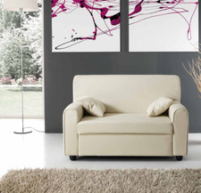 divano 2 posti ecopelle pelle con 2 cuscini salotto divanetto divani comodi