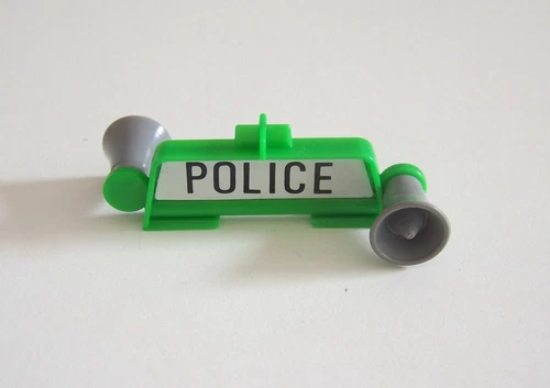 PLAYMOBIL (K4230) POLICE - Green Mermaid Police Car Holder Vintage 3215