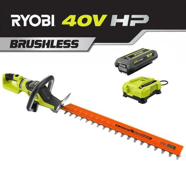 Cordless Battery Ryobi Pole Hedge Trimmer 40v Ryobi RY40640VNM 40V