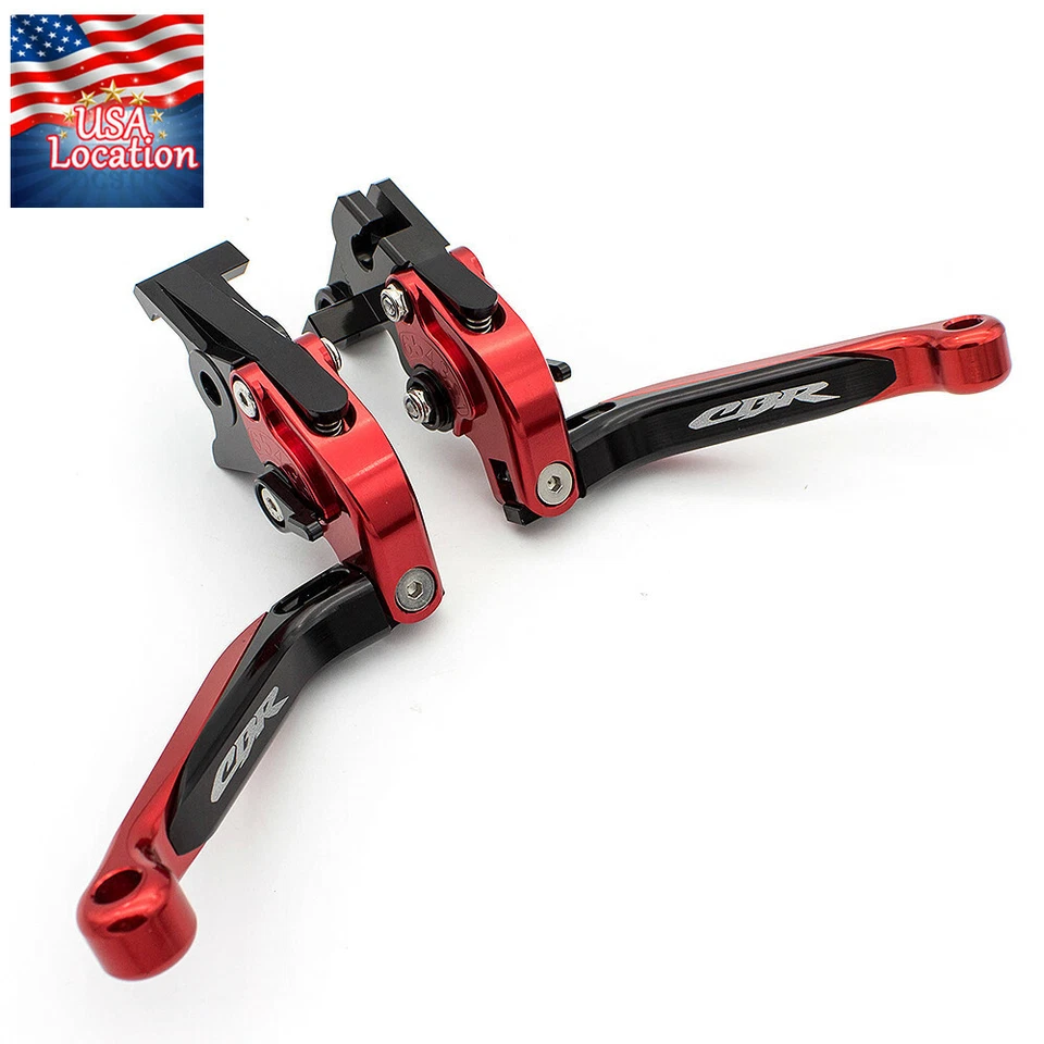 For Honda CBR1000RR/FIREBLADE/SP 2008-2021 2018 Brake Clutch Levers CNC Logo Red - Image 2 of 4