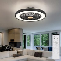 Deckenlampe RaumlüFter Deckenventilator Backlight Fernbedienung Cct Dimmer Led