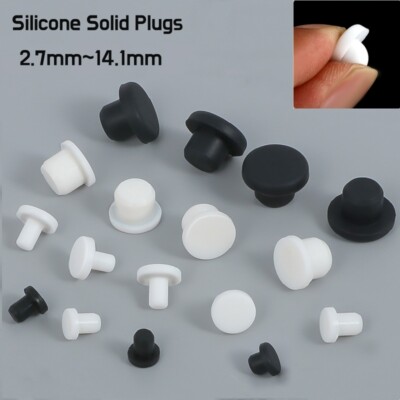 2.7mm-14.1mm Silicone Rubber Hole Plug End Cap Round Solid Blanking Seal Bung
