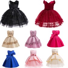 Little Girls Birthday Princess Dress Tulle Flower Wedding Pageant Dress Birthday