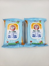 Arm Hammer Essentials Kids Face Body Wet Wipes Watermelon Kiwi 30 Ct - Lot of 2 