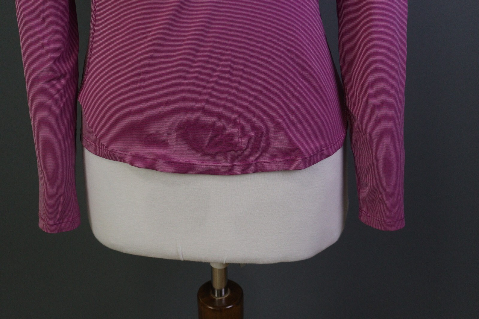 Camicia blusa ARC'TERYX viola a righe manica lunga taglia S