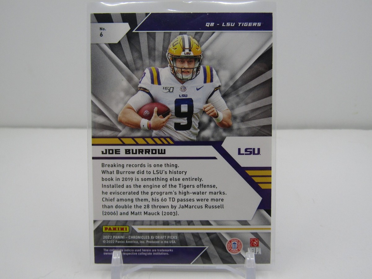 JOE BURROW 2022 XR DRAFT PICKS PURPLE PARALLEL! #12/49! CINCINNATI