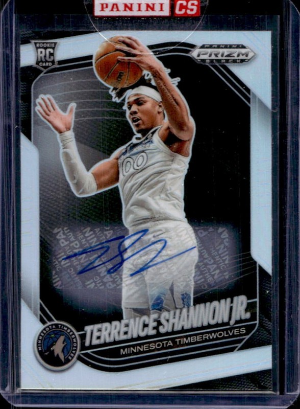 2024-25 Panini Prizm Black Terrence Shannon Jr. Auto RC Silver Prizm Rookie #37