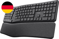Trust Arvia Leise Ergonomische Tastatur Kabellos Qwertz Layout Bluetooth + 2.4Gh