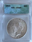 1923 Peace Silver Dollar IGC MS 64 -Solid Grade -Light Tones -Historic Liberty